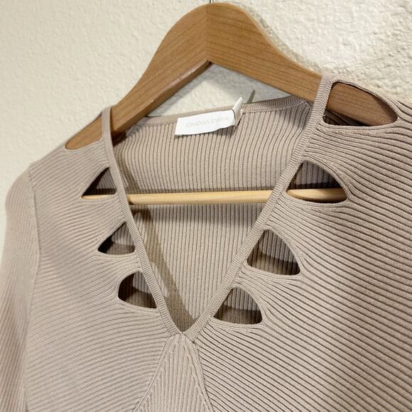Jonathan Simkai Solene Top Thick Knit Cut-out Design Sweater sz s - Picture 4 of 8